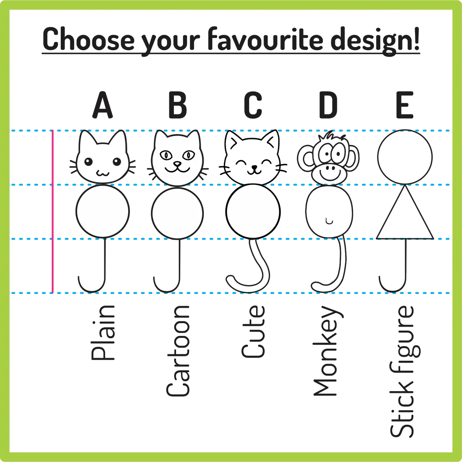 8.5mm Clever Cat Wooden Stamp – Fits 17mm Speckled with Margin Books