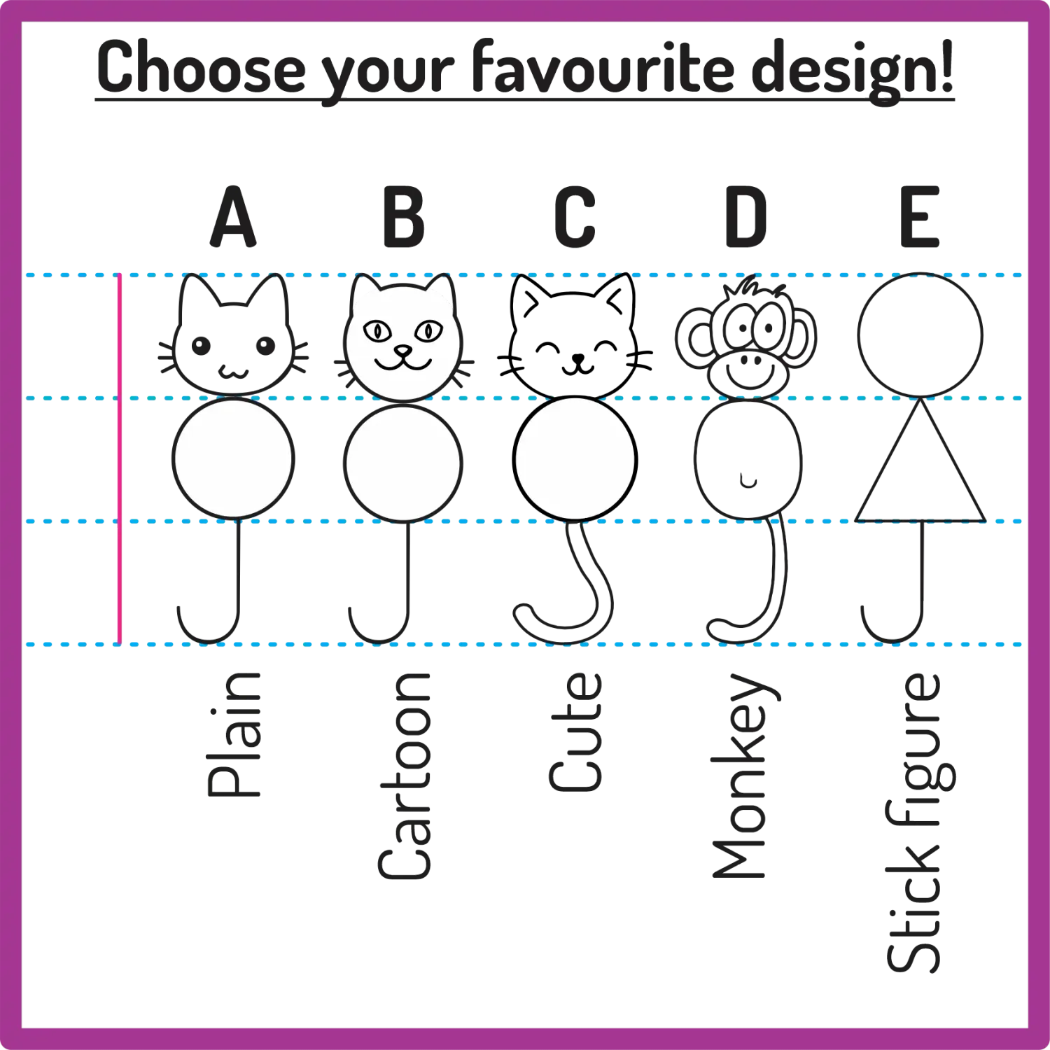 9mm Clever Cat Wooden Stamp – Fits Feint &amp; Margin Books