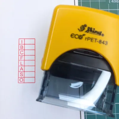 FLASO 47mm ×18mm Teacher Stamp — Shiny rPET-843