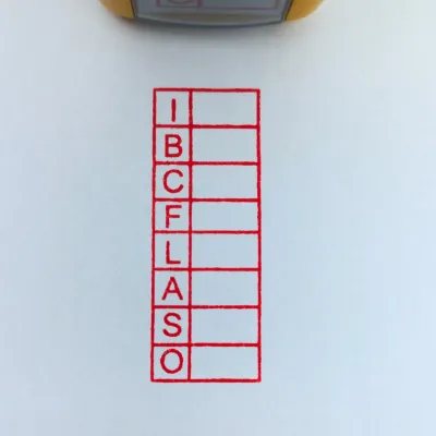 FLASO 47mm ×18mm Teacher Stamp — Shiny rPET-843