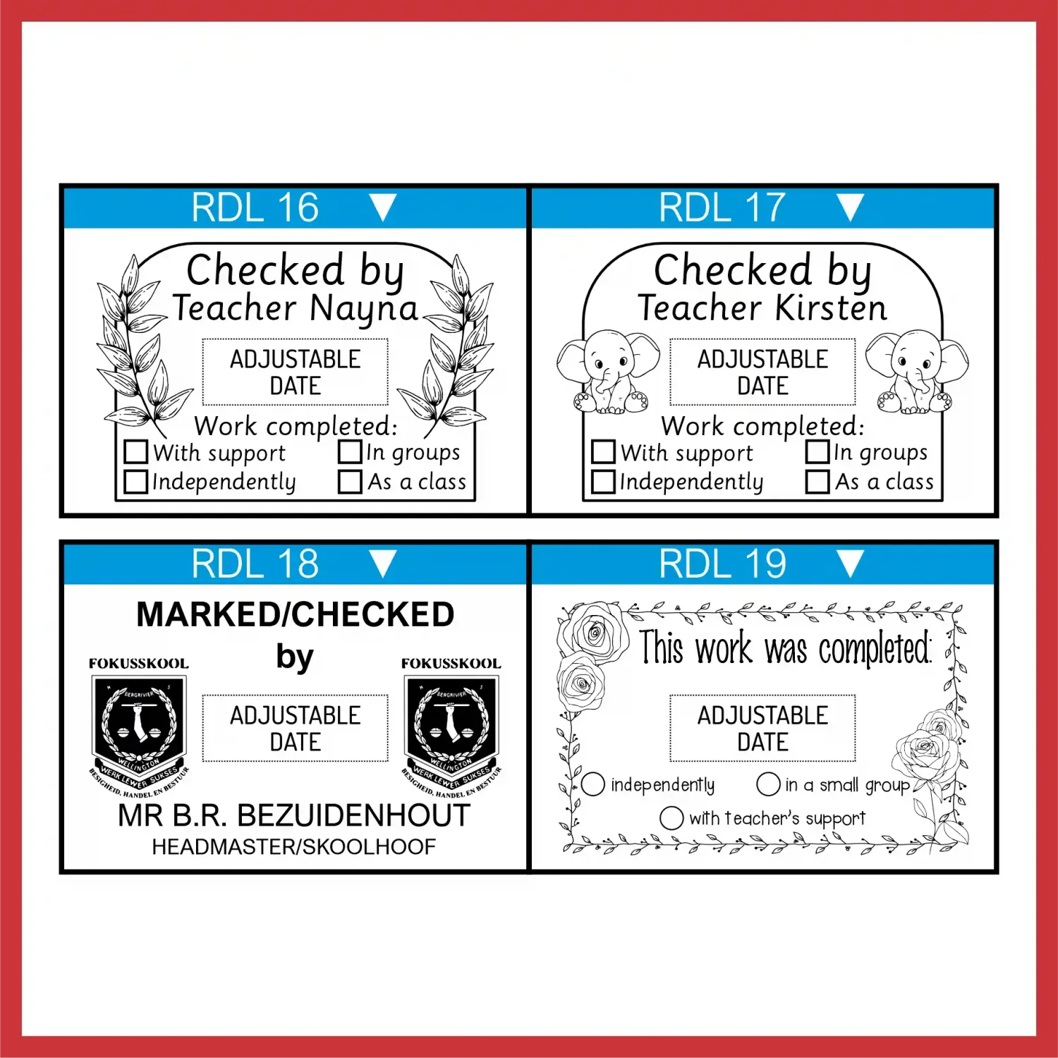 Renew Pack for Extra Large Rectangular Dater Stamps - S-829D