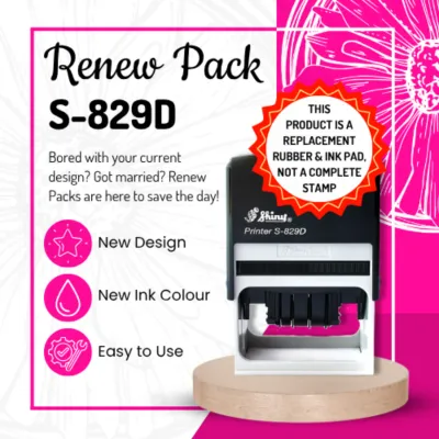 Renew Pack for Extra Large Rectangular Dater Stamps - S-829D