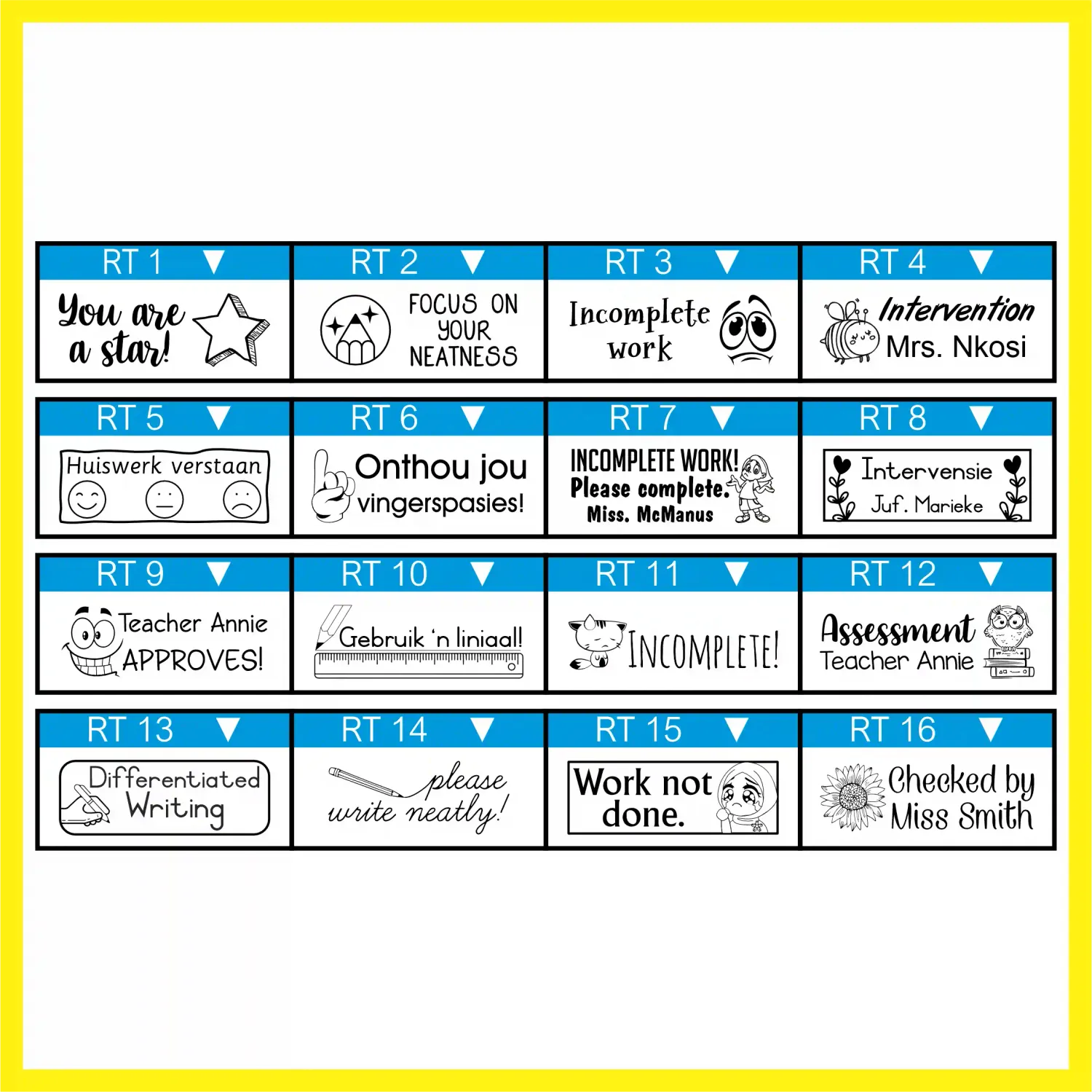Renew Pack for Rectangular Text Stamp – Self-Inking – rPET S-842