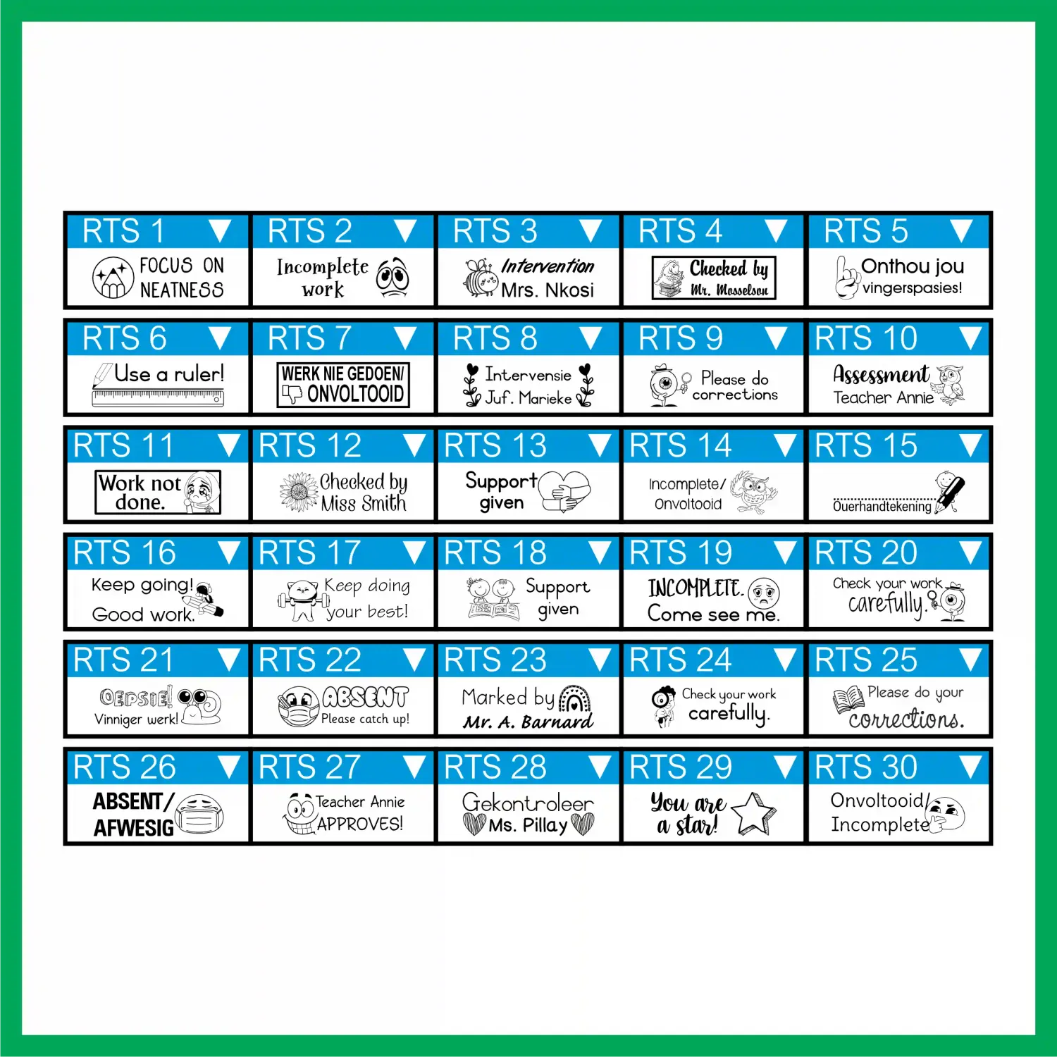 Renew Pack for Rectangular Text Stamp - Small - rPET-841