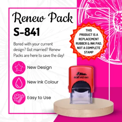 Renew Pack for Rectangular Text Stamp - Small - rPET-841