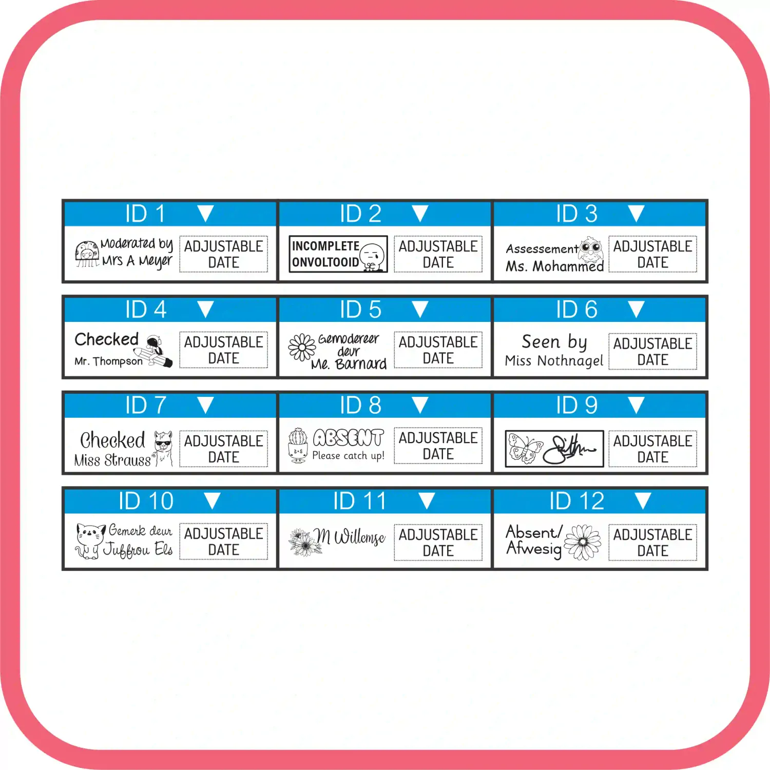 Renew Pack for In-Line Date Stamp for Workbooks – Shiny S-314