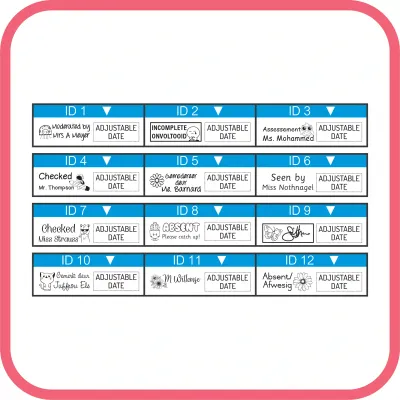 Renew Pack for In-Line Date Stamp for Workbooks – Shiny S-314