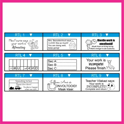 Renew Pack for Large Rectangular Text Stamp - rPET-843