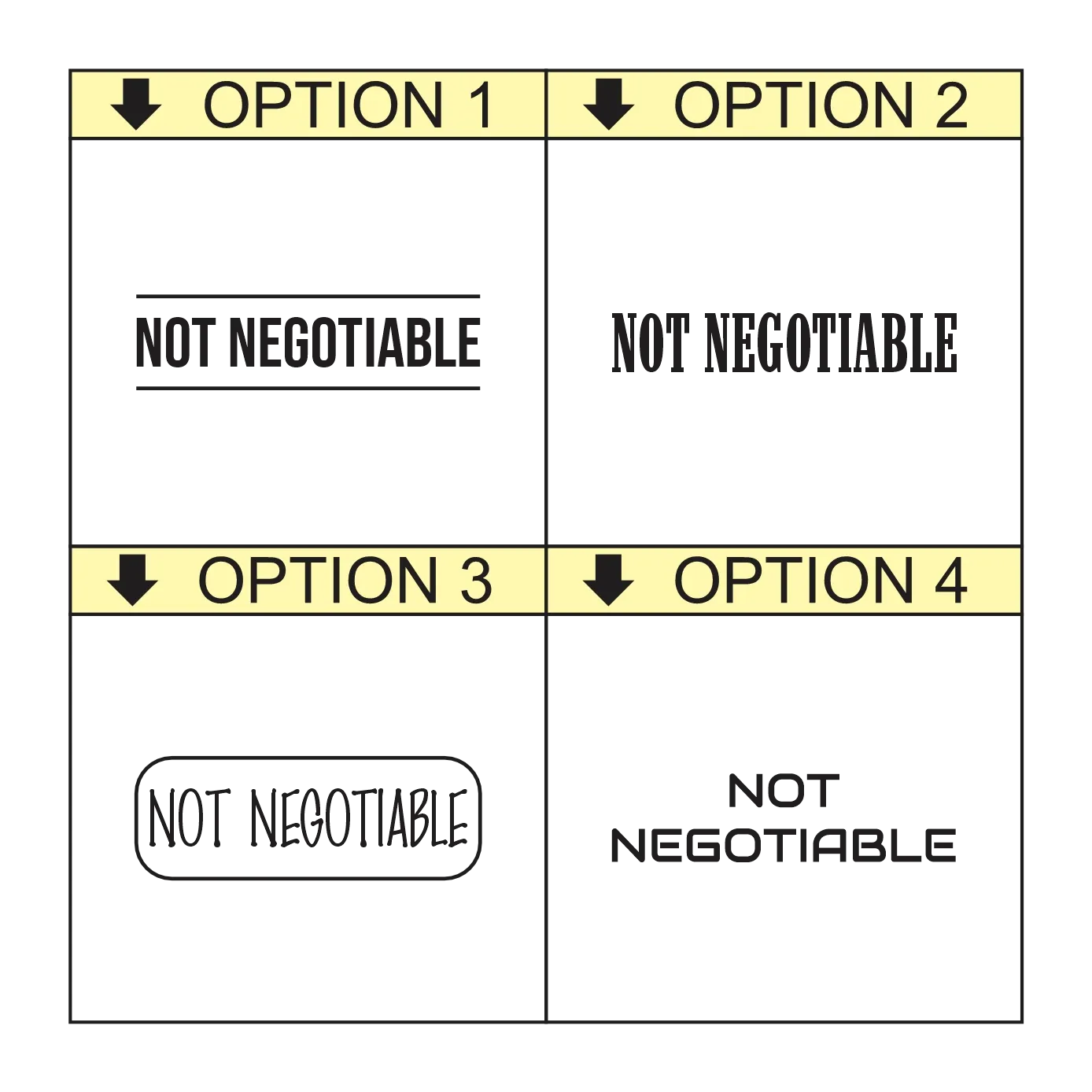 NOT NEGOTIABLE Self-Inking Office Stamp – rPET 842