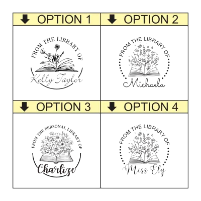 Personalised Library Ex Libris Stamp | Book Lover Gift - S-530