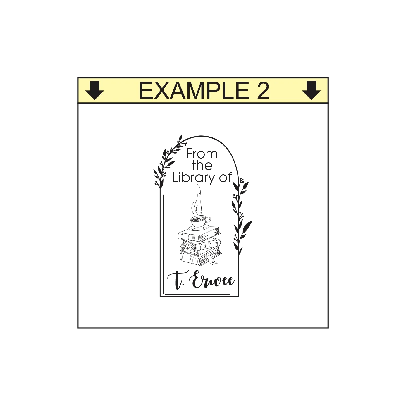Personalised Library Ex Libris Stamp | Book Lover Gift - S-827