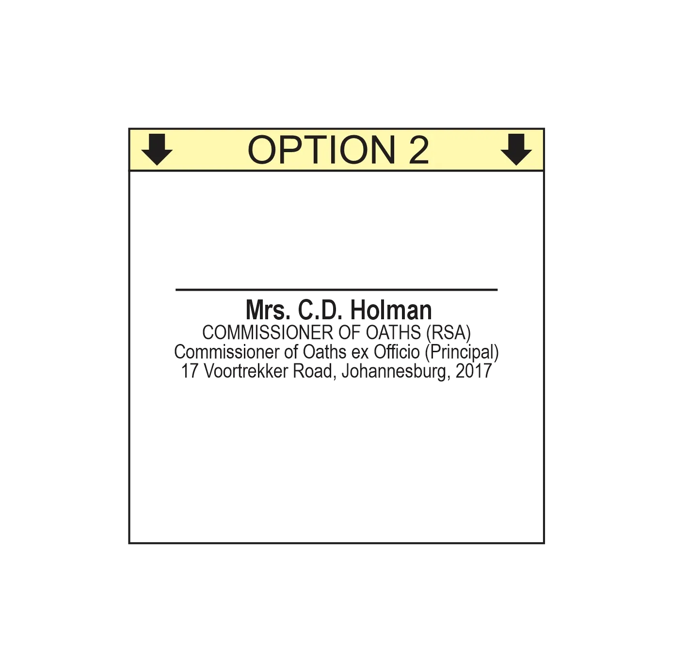 Designation Self-Inking Stamp – Commissioner of Oaths -Shiny rPET-844
