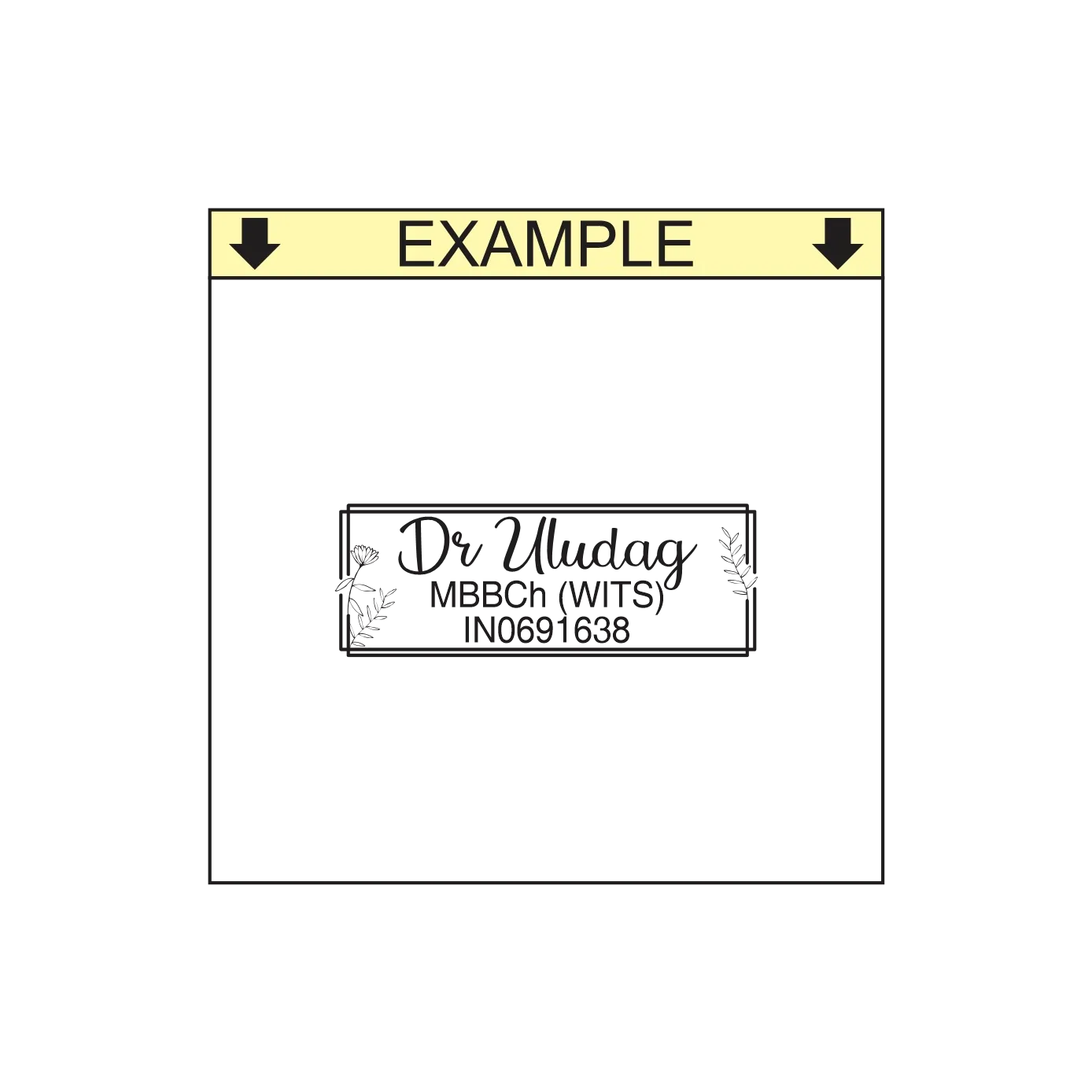 Doctor Name Self-Inking Stamp – Shiny S-843