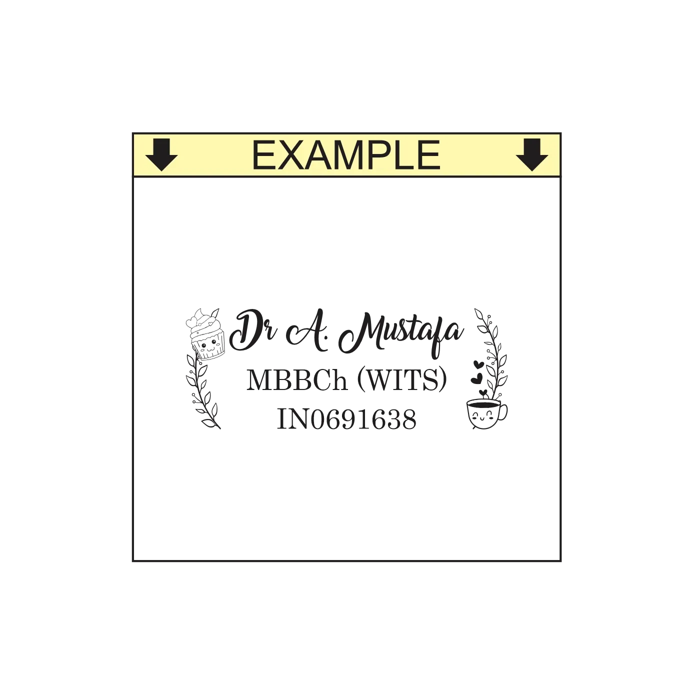 Doctor Name Self-Inking Stamp– S-724N