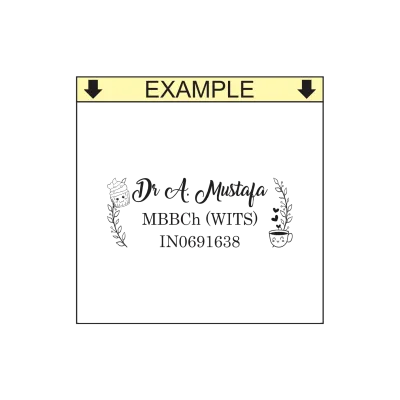 Doctor Name Self-Inking Stamp– Shiny rPET 844