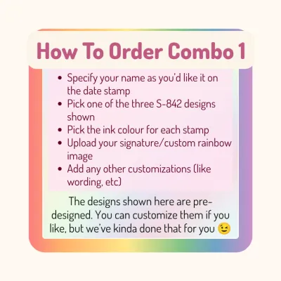 Rainbow Classroom Stamp Combo 1 – 2 Self-Inking Teacher Stamps