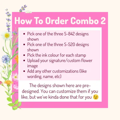 Spring Flowers Classroom Stamp Combo 2 – 2 Self-Inking Teacher Stamps