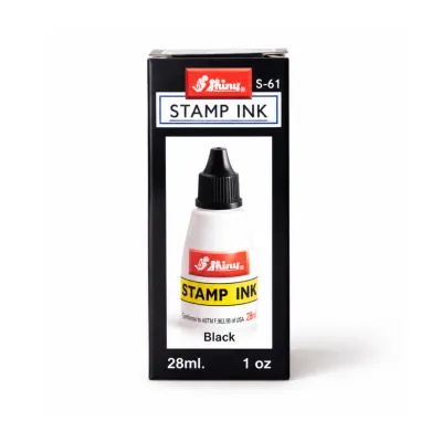 Rubber Stamp Endorsing Ink – Black – S-61 (28ml)