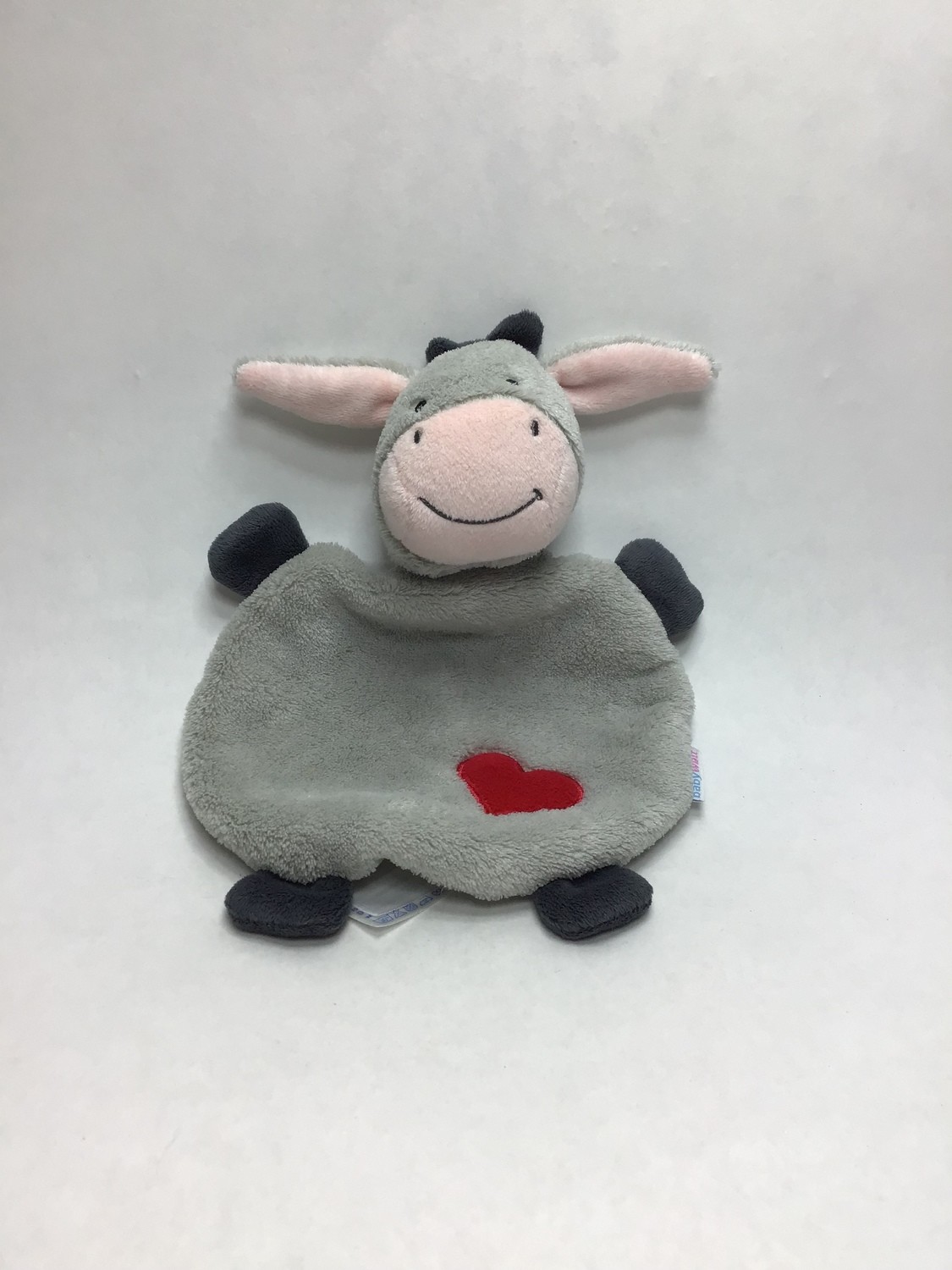 Esel Babywelt Schnuffeltuch mit Herz 25cm ( beliebt )