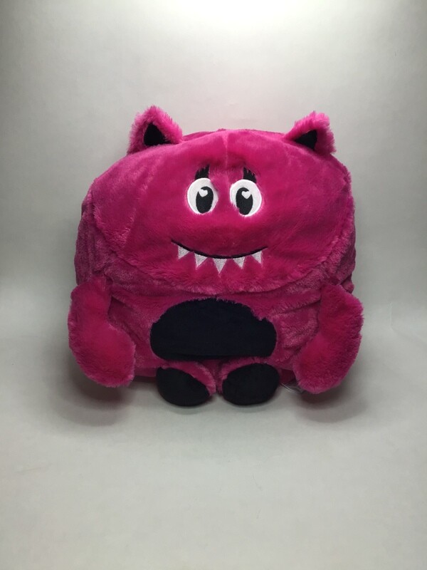 Monster Plüschtier Kissen sitzend 24cm selten