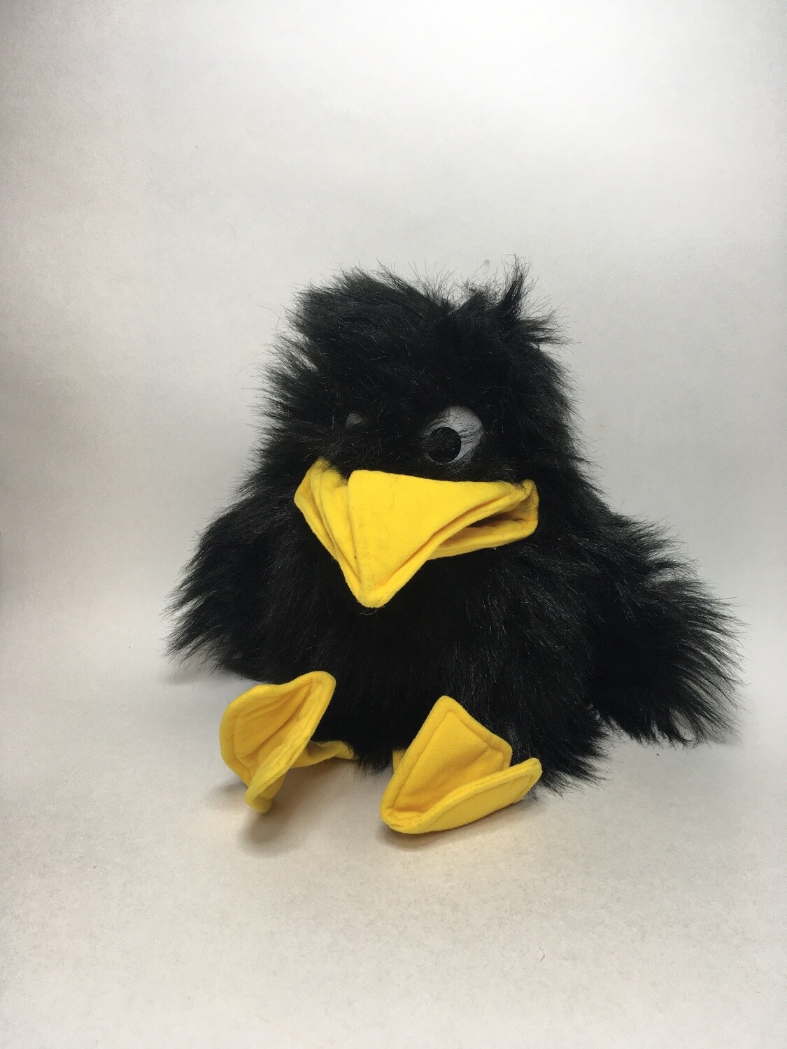 Rabe / Krähe Uni Toys Handpuppe stehend 40cm selten