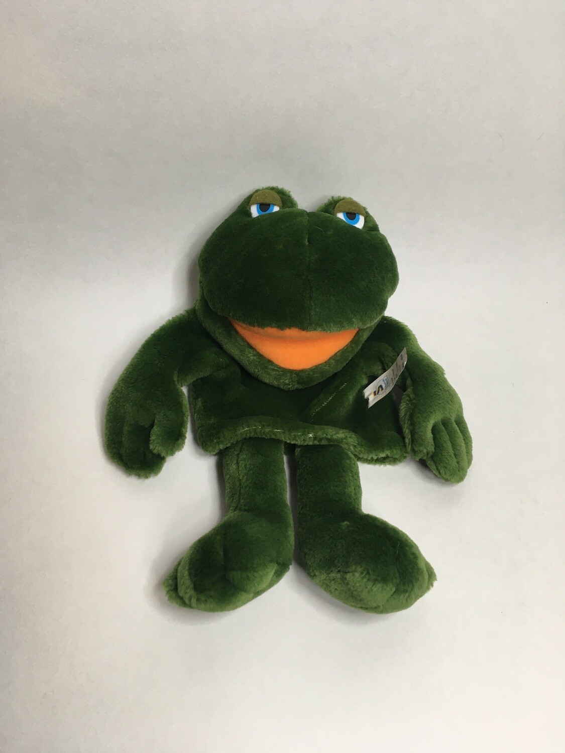 Frosch Handpuppe Schmidt stehend 26cm selten