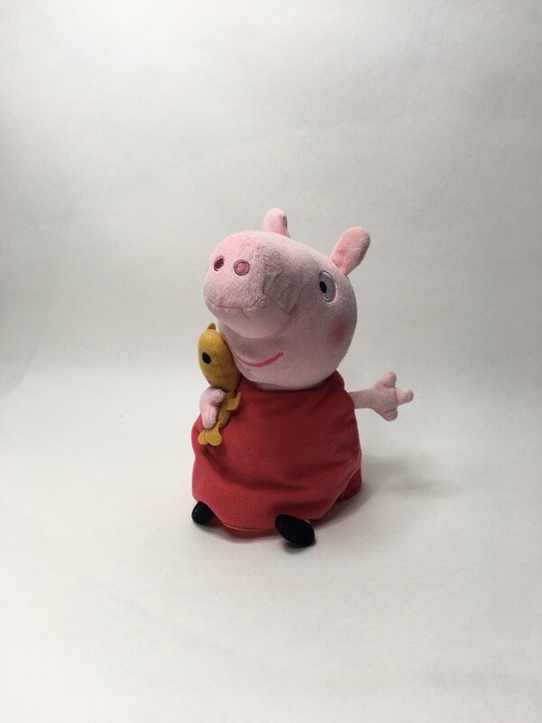 TY Peppa Wutz mit kleinem Teddy stehend 26cm selten ( beliebt )