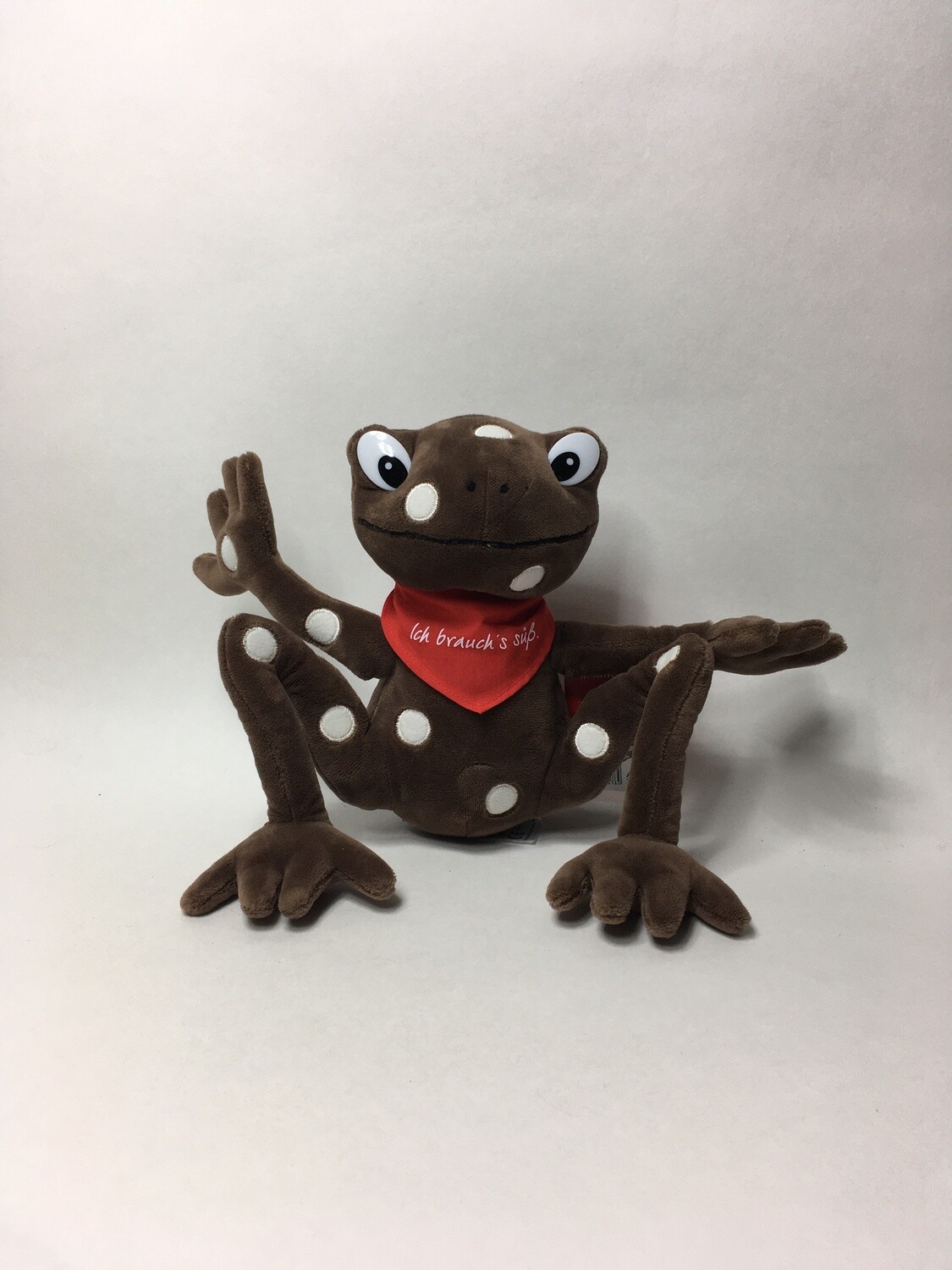 Frosch Halloren sitzend 21cm Neuwertig mit Etikett