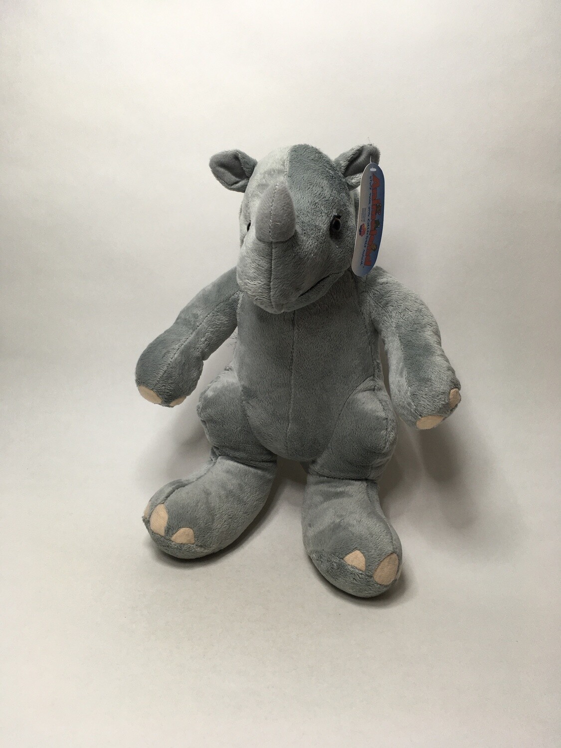 Nashorn Animaland stehend mit Etikett 42cm selten