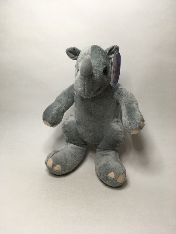 Nashorn Animaland stehend mit Etikett 42cm selten