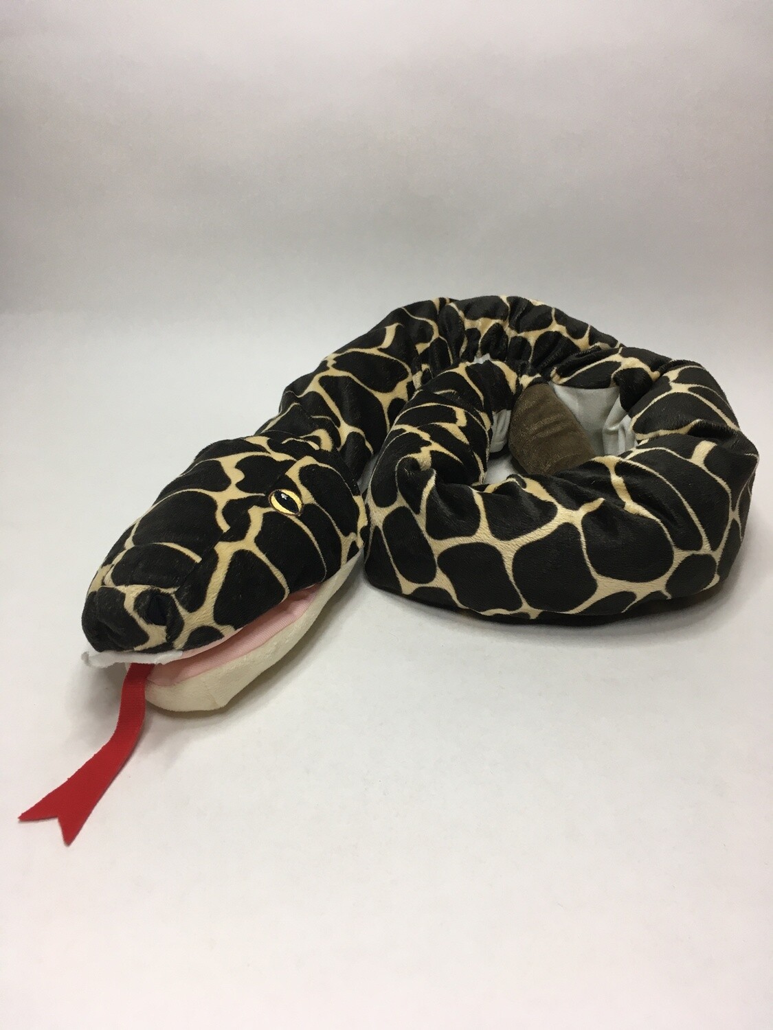 Schlange Handpuppe Rasselt am Schwanz liegend 155cm ( beliebt )