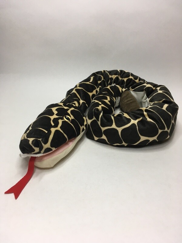 Schlange Handpuppe Rasselt am Schwanz liegend 155cm ( beliebt )