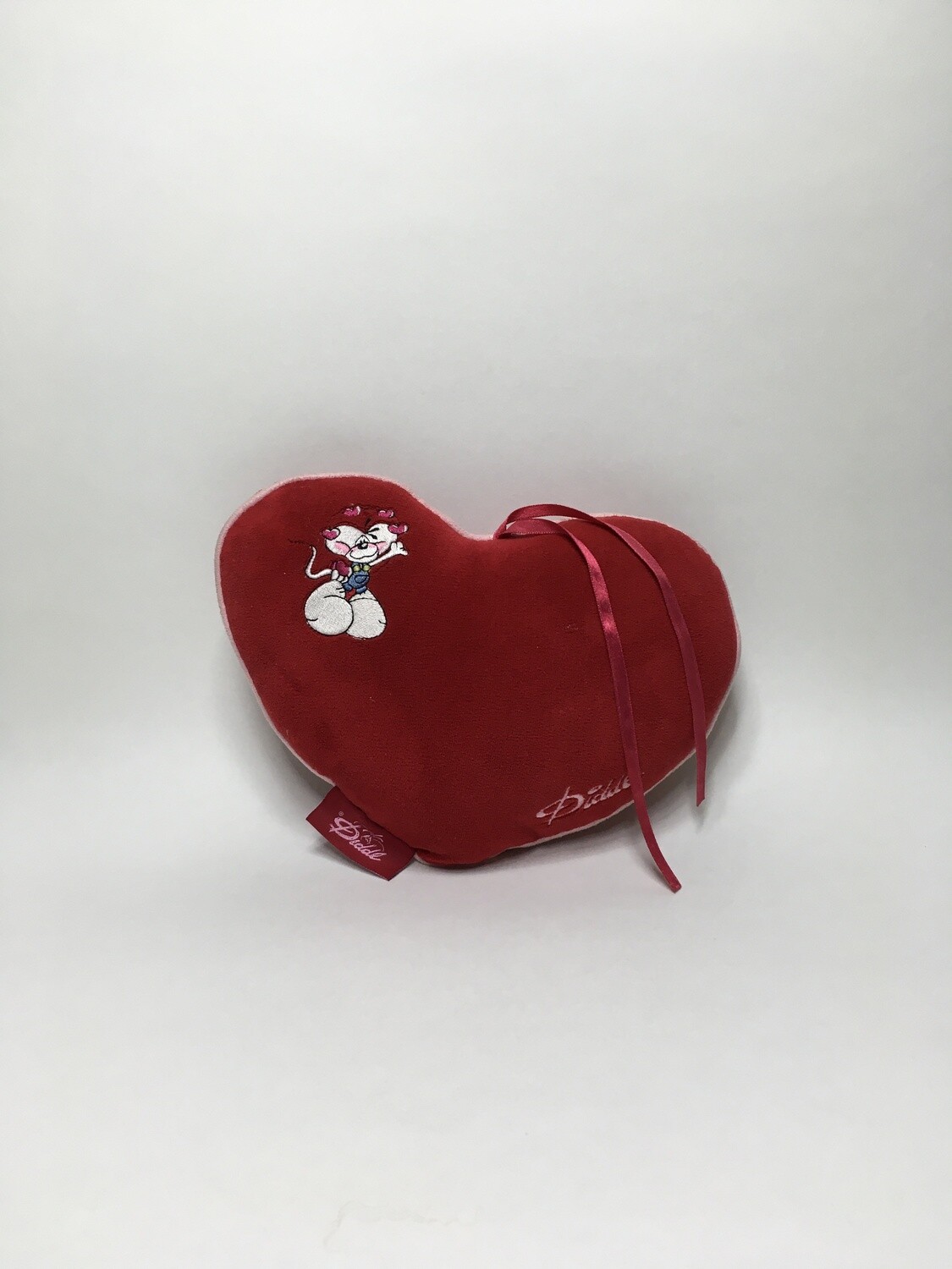 Diddl Herz Kissen stehend 18cm selten