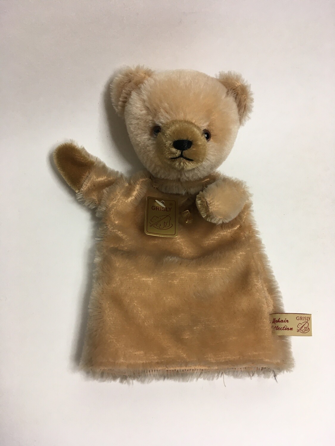 Teddy Grisly Handpuppe stehend 25cm Neuwertig mit Etikett