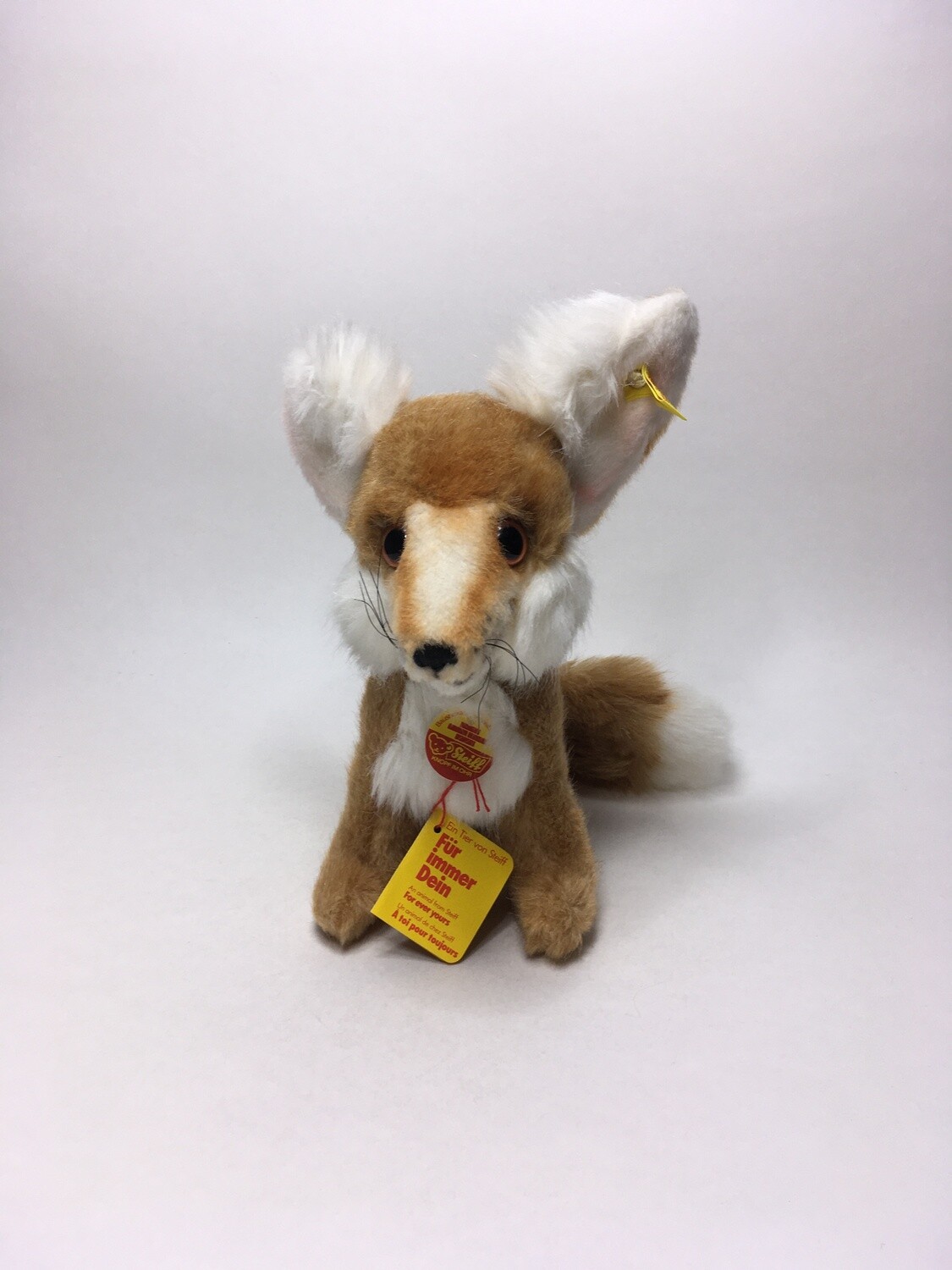 Steiff Fuchs Schwäbisch Hall sitzend 25cm Mega Rarität Neuwertig mit Etikett