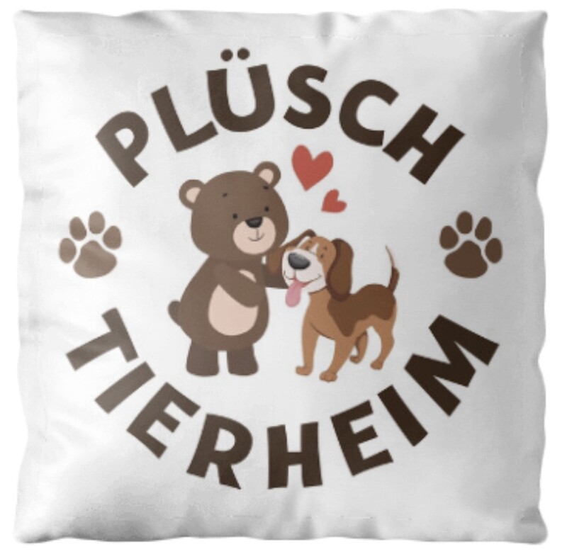 Plüsch-Tierheim Kuschel Kissen 40x40cm