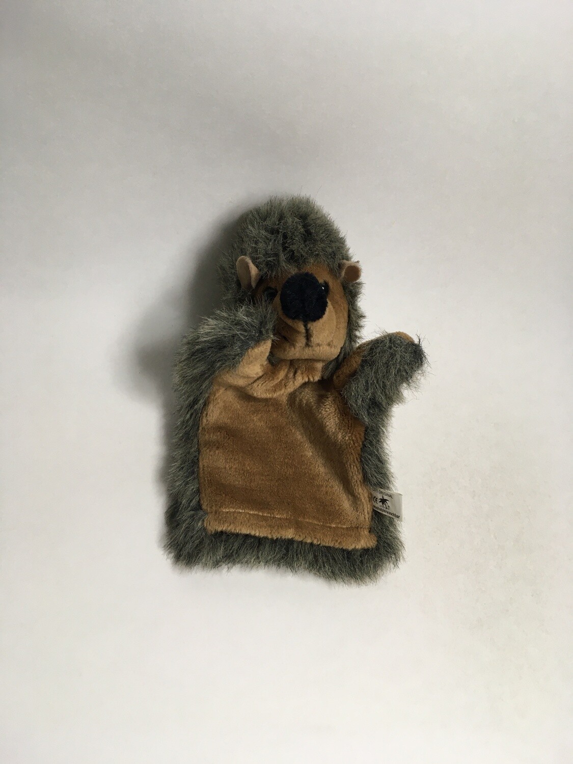Igel Handpuppe stehend 27cm selten