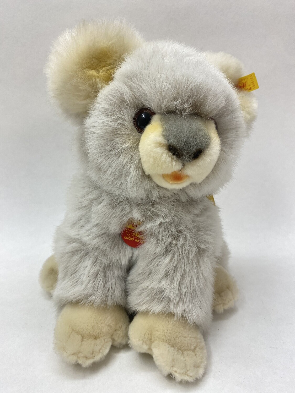 Steiff Koala Pummy 5035/21 mit Knopf Schild Fahne Rarität sitzend 27 cm Mega Rarität Sammlerstück Top Zustand