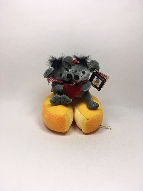 Maus Morgenroth stehend 22cm selten Neuwertig mit Etikett