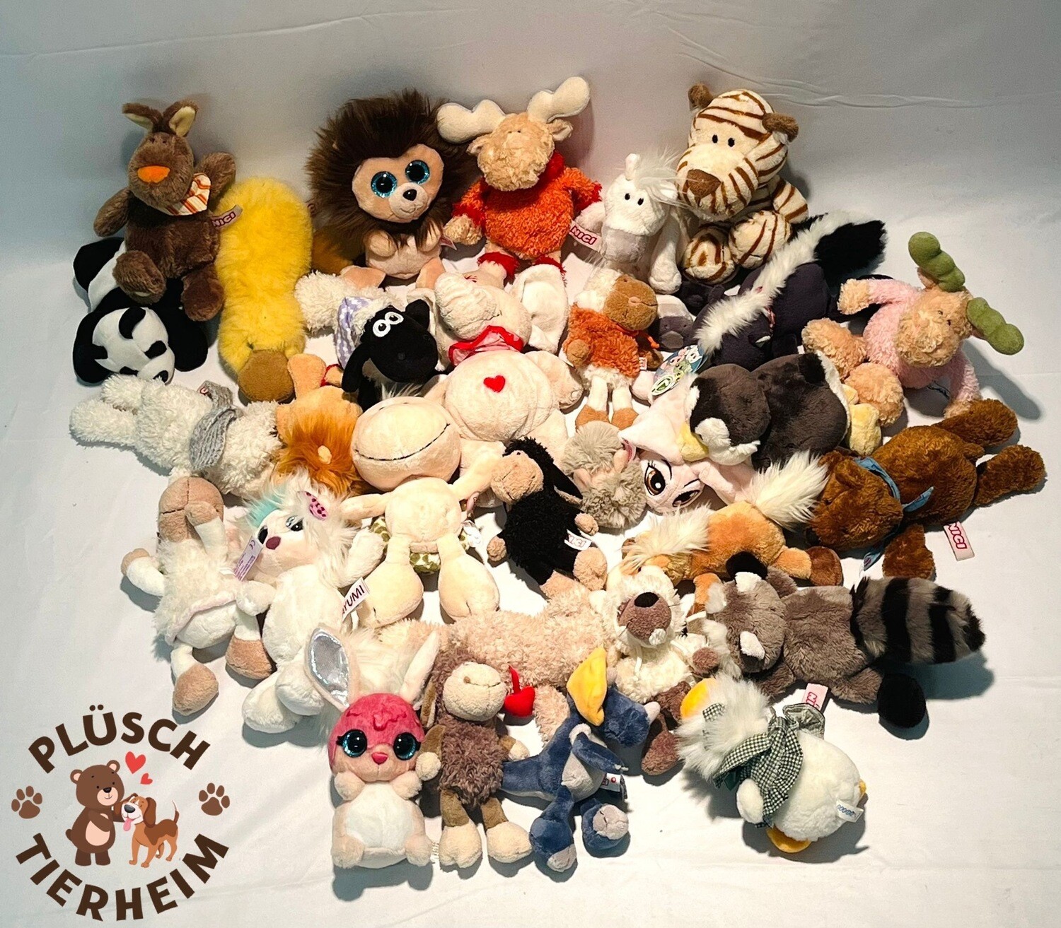 XXL Nici Kuscheltier - Paket // 30 Stück // 2,2 kg // Startgebot 1€