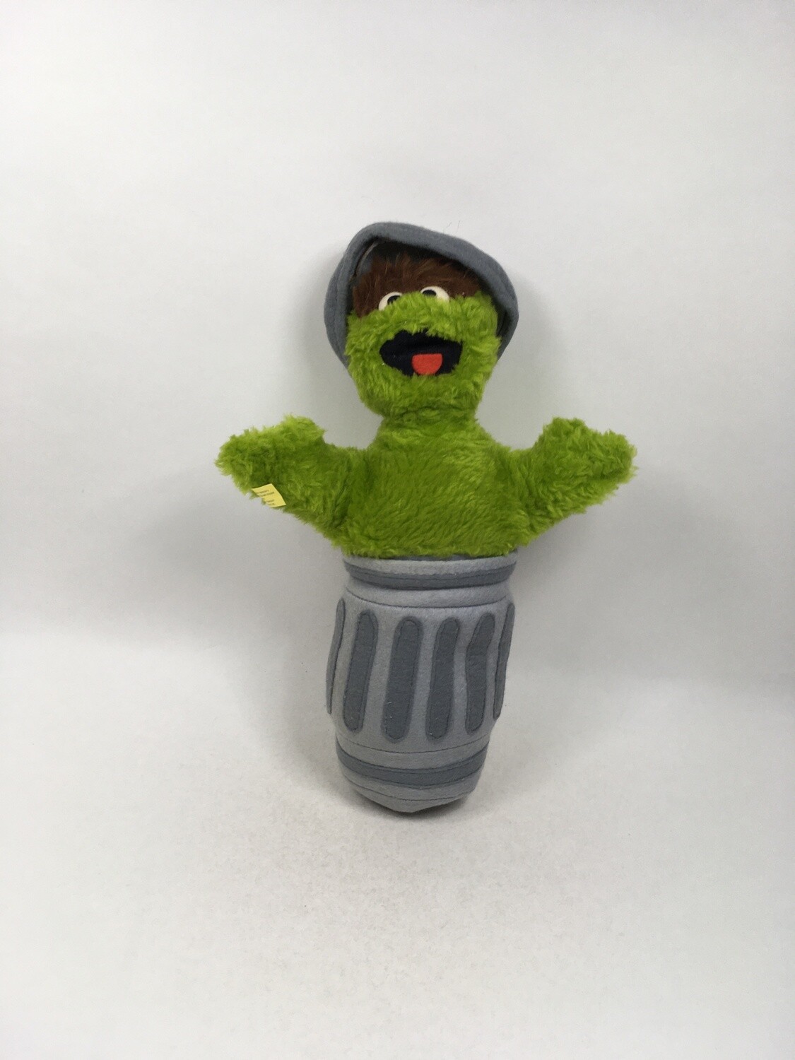 Sesamstrasse Oskar Der Grautsch in Plüsch-Tonne stehend 37cm Sammlerstück