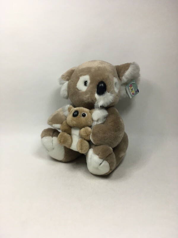 Koala mit Baby Happy People sitzend 33 cm Neuwertig mit Etikett