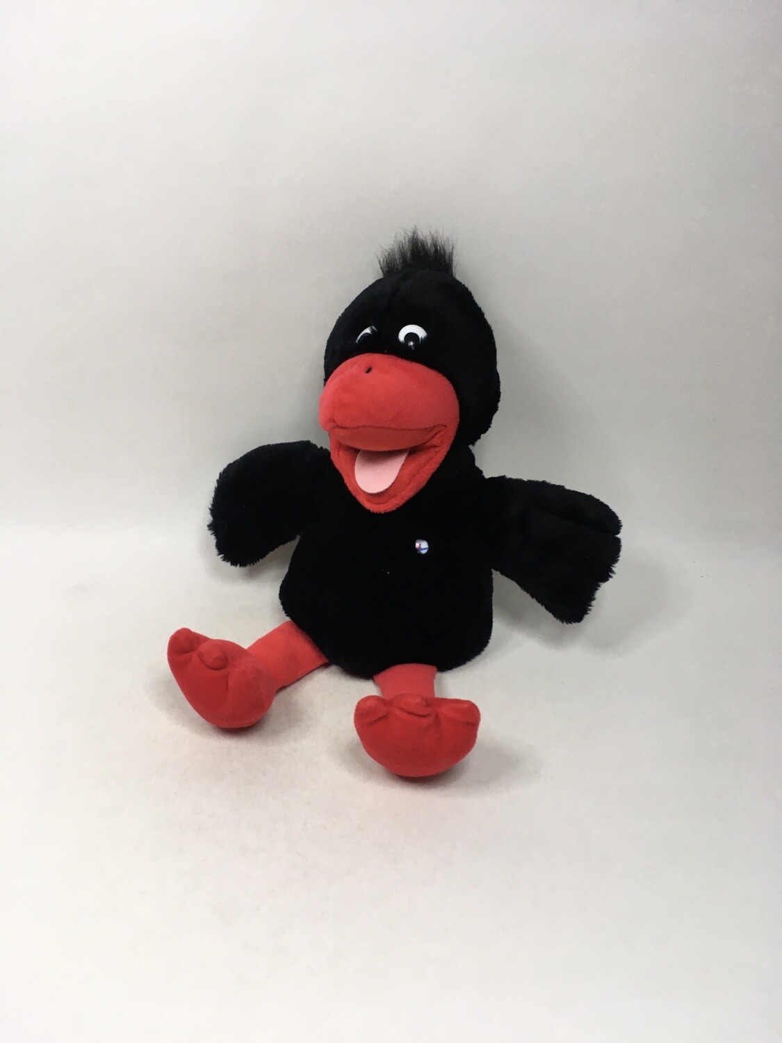 Rabe / Krähe Handpuppe X-Toys stehend 30cm selten