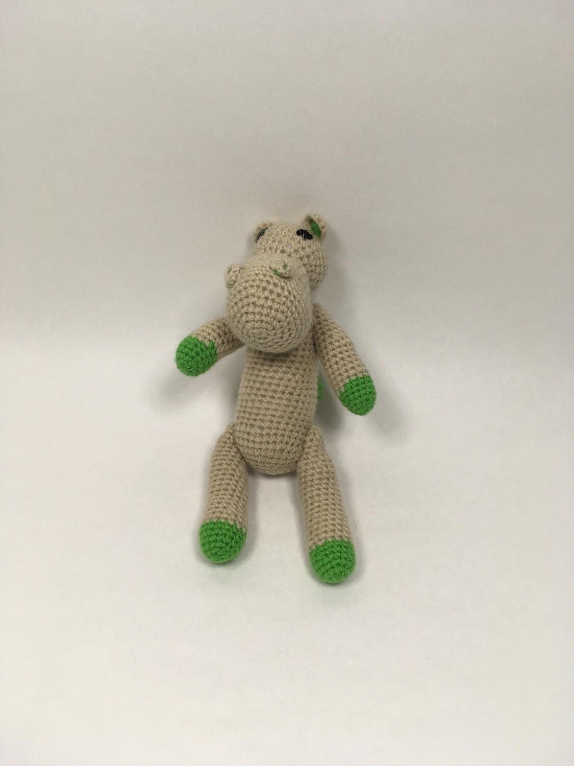 Nilpferd Handmade stehend 30cm selten