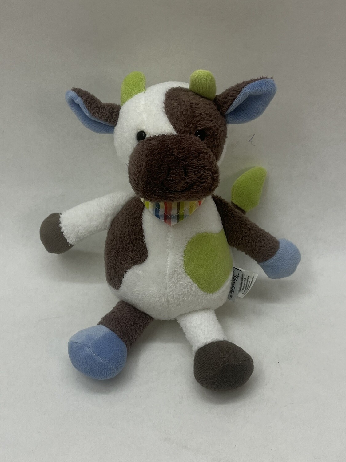 Babyspielzeug Kuh Sterntaler mit Geräuschen/Rassel stehend 23 cm