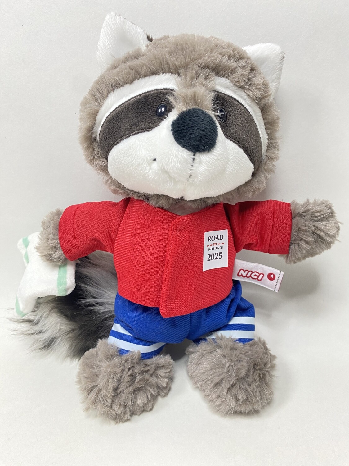 Nici Waschbär mit Tuch stehend 28cm Sammlerstück