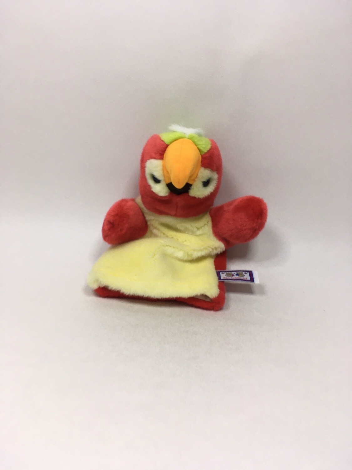 Papagei Handpuppe Kuschelwuschel stehend 30cm selten