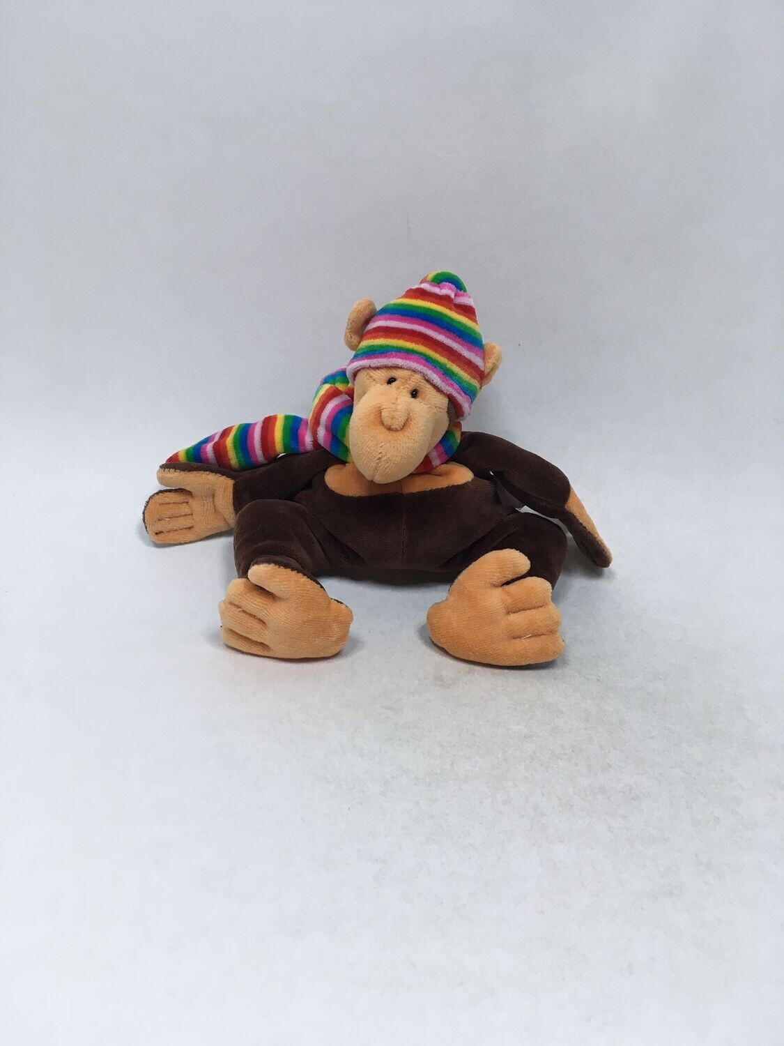 Perlsacktier Affenbommel mit Mütze stehend 23cm Kult