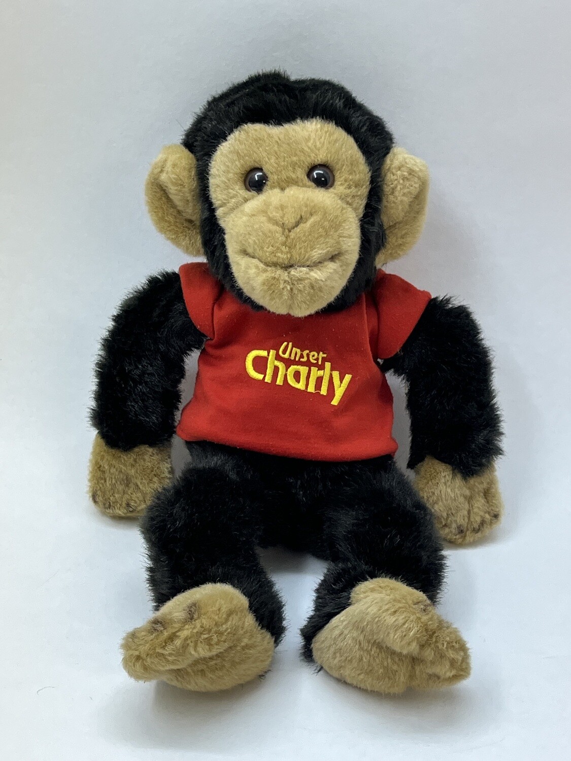 Schimpanse Unser Charly Schmidt Plüsch sitzend 28cm Sammlerstück