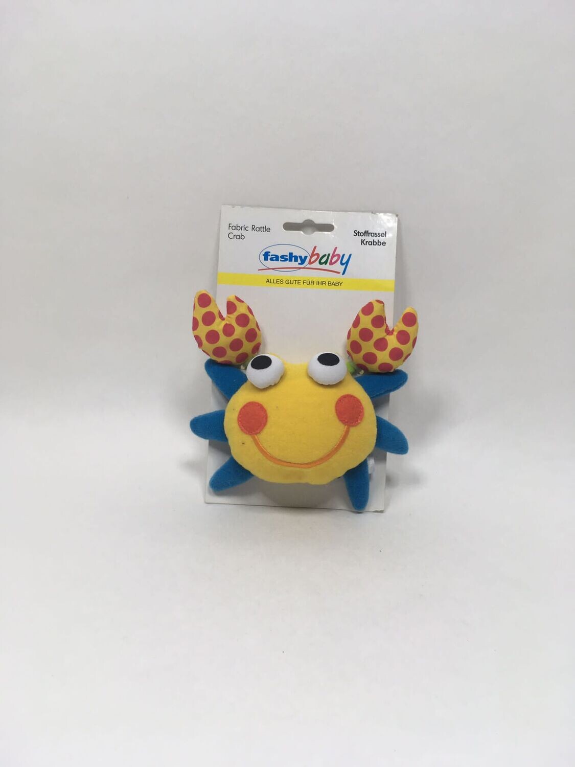 Babyspielzeug Krebs Fashy Baby mit Geräuschen/Rassel stehend 13cm Neuwertig mit Etikett